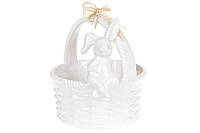 Декоративна цукерниця Кролик, 16см, колір - білий