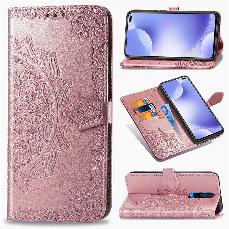 

Кожаный чехол (книжка) Art Case с визитницей для Xiaomi Redmi K30 / Poco X2, Розовый