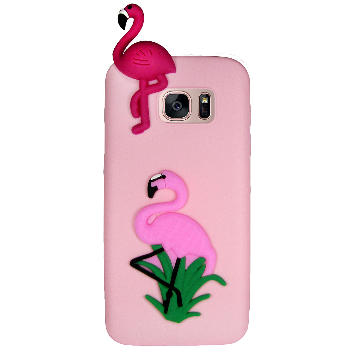 

Чехол Cartoon 3D Case для Samsung G935 Galaxy S7 Edge Фламинго, Розовый