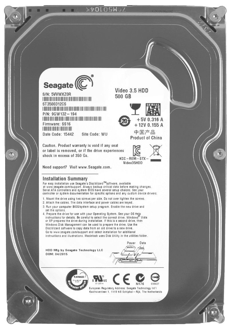Жесткий диск Seagate Video 3.5 HDD ST3500312CS
