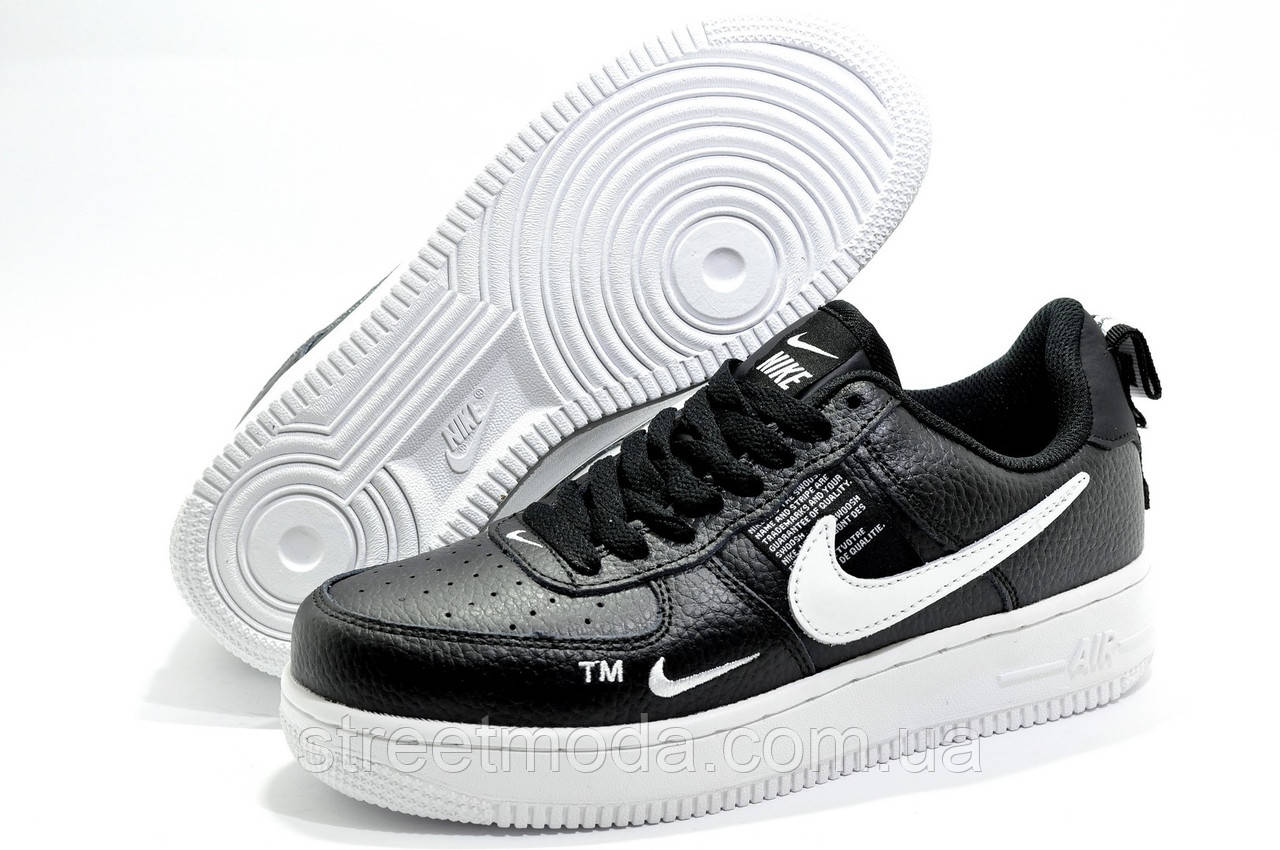 

Кроссовки в стиле Найк Air Force 1 '07 Lv8 Utility, Чёрный/Белый (Унисекс), Черный