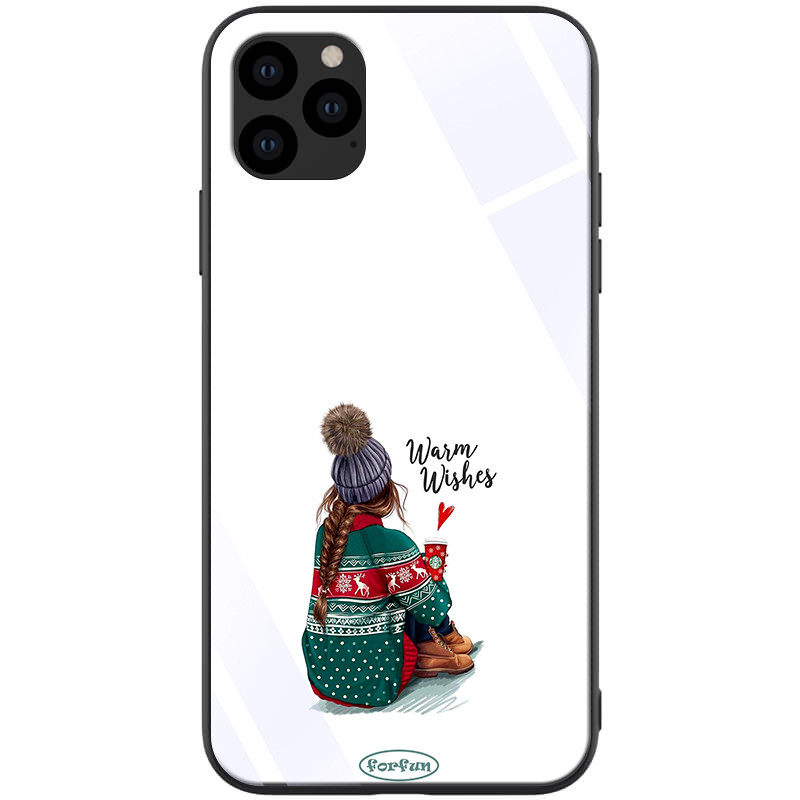 

TPU+Glass чехол ForFun для Apple iPhone 11 Pro Max (6.5"), Warm wishes / белый