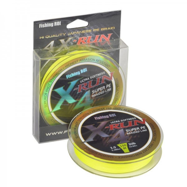 

Шнур плетеный Fishing ROI X-Run 4PE 150 м 3 lemon yellow