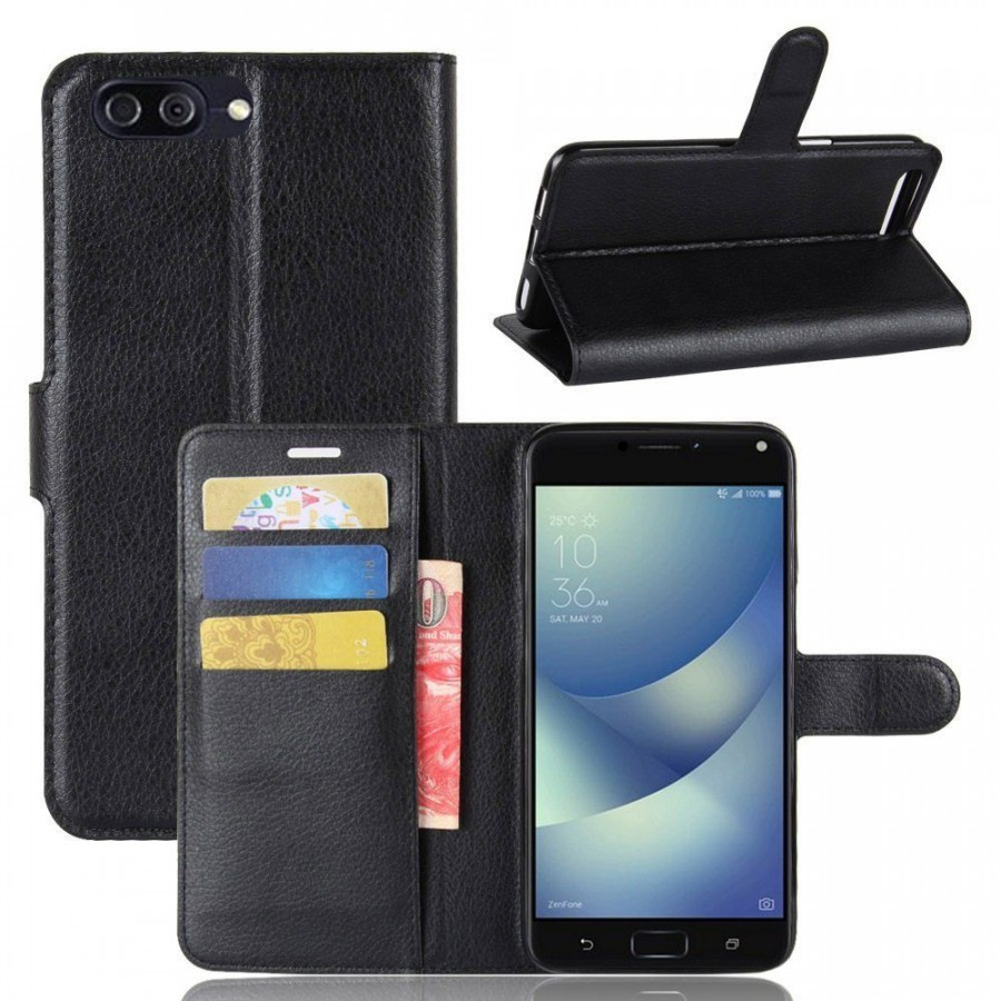 

Чехол (книжка) Wallet с визитницей для Asus Zenfone 4 Max (ZC554KL, Черный