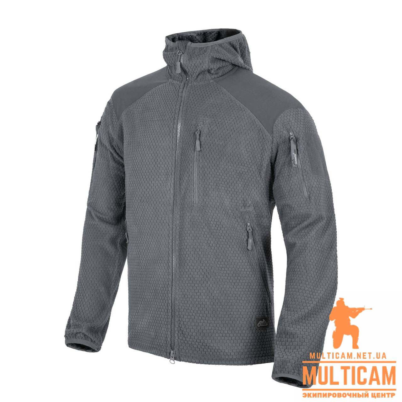 

Куртка флисовая Helikon-Tex® ALPHA HOODIE Jacket - Grid Fleece - Shadow Grey, Серый