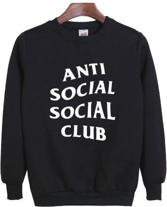 

Свитшот реглан Anti Social Social Club (Premium-class) черный XL