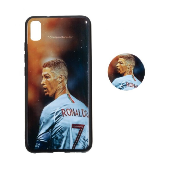 

Силиконовый чехол Print + ПОПСОКЕТ для Xiaomi Redmi 7A Роналдо, Картинка