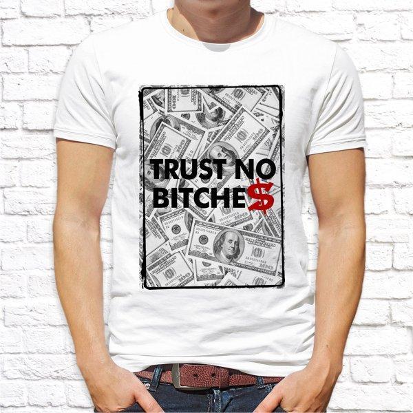 

Футболка мужская Push IT с принтом, Swag "Trust no bitches" XXXL, Белый