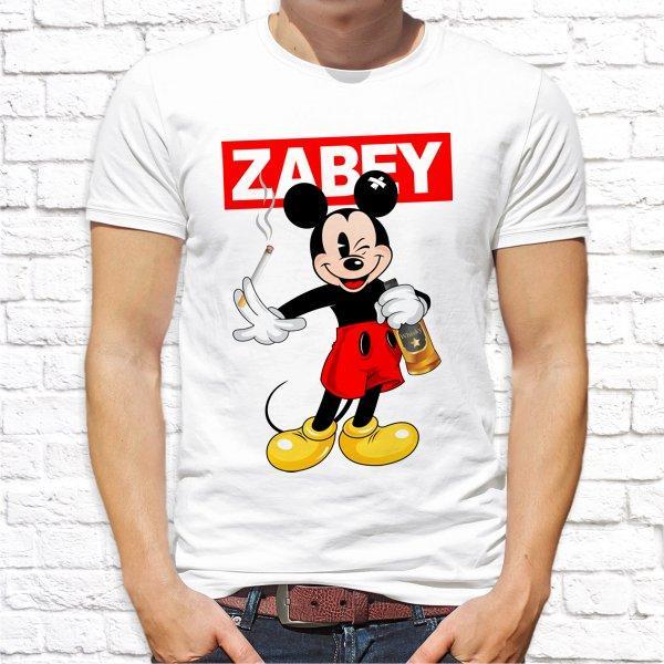 Футболка мужская с принтом, Swag Mickey Mouse (Микки Маус) "Zabey"...