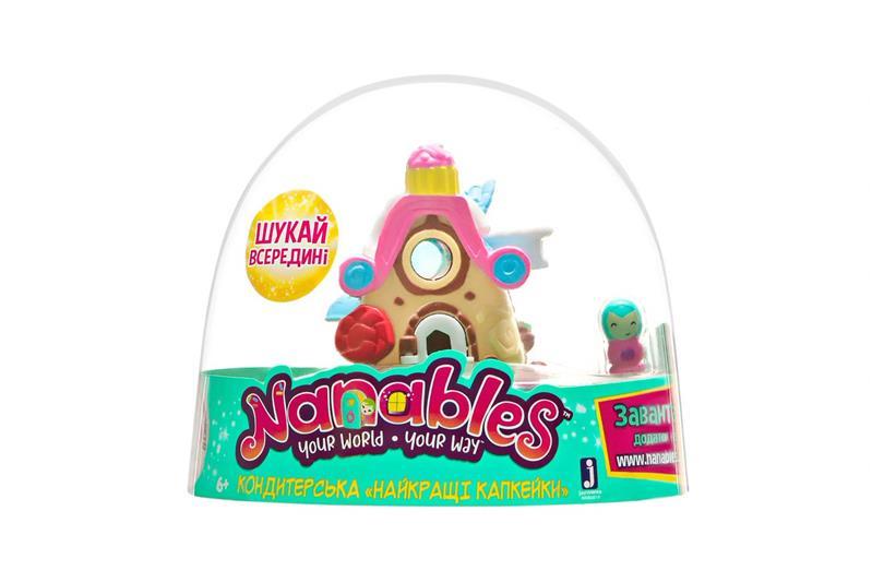 

Игровая фигурка Jazwares Nanables Small House Город сладостей, Кондитерская Лучшие капкейки, NNB0010