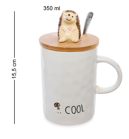 

Чашка с крышкой Ежик 350 мл MUG-279/1