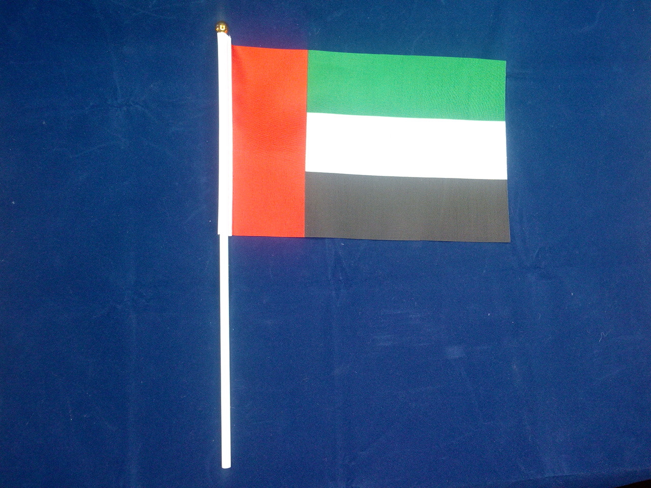 Прапорець ОАЕ 14х21см на пластиковому флагштоку