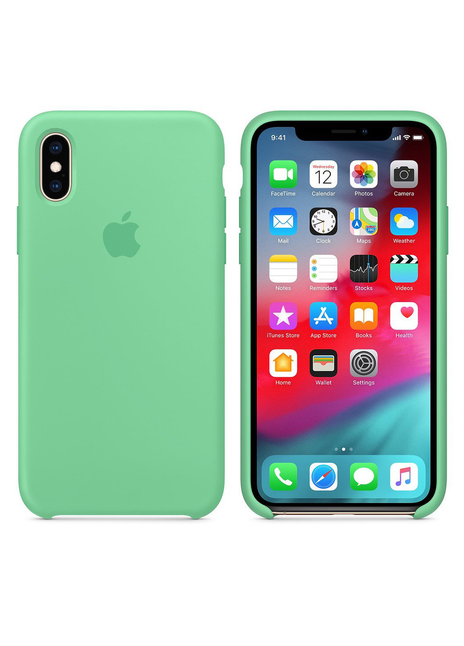 

Чехол Apple Silicone case for iPhone Xs Max Spearmint, Мятный