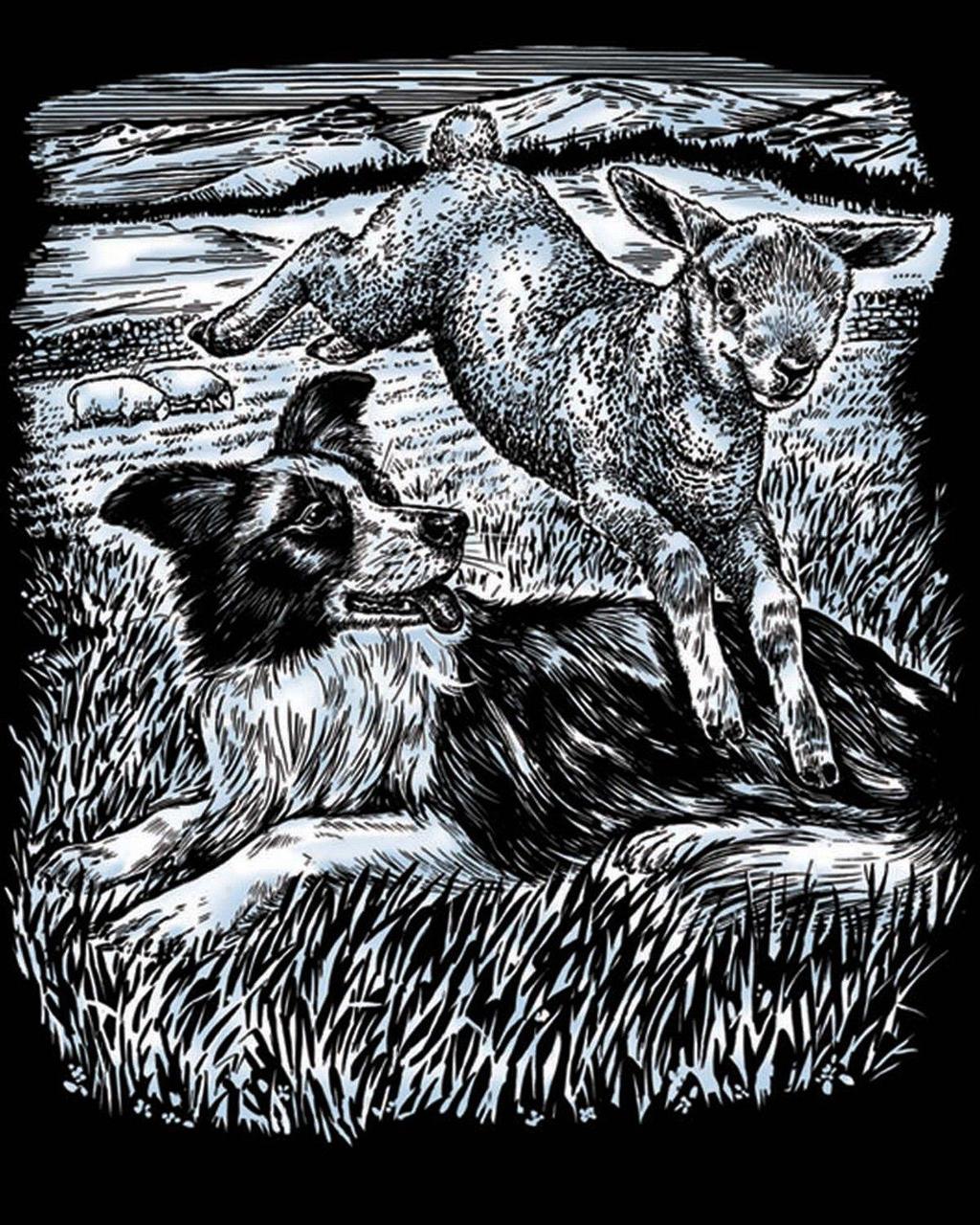 

Набор для творчества Sequin Art ARTFOIL SILVER Sheepdog and Lamb SA0606, SA0606