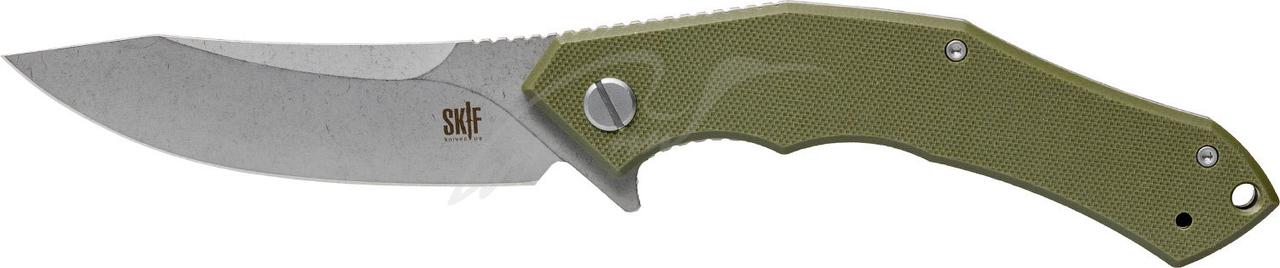 

Нож SKIF Whaler OD Green, сталь - 9Cr14MoV, покрытие - SW, рукоятка - G10, клипса, отверстие под темляк, общая