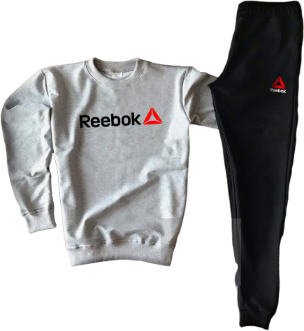 

Трикотажный костюм Reebok (Рибок) черный с серым XL