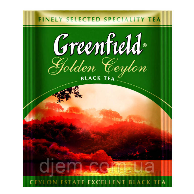 

Чай черный пакетированный Greenfield "Golden Ceylon" 100шт HoReCa в полиэтиленовом пакете пакете