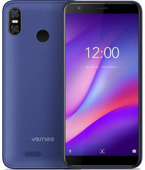 Смартфон Vernee M3 3/32Gb Blue, 4 ядра, 13+2/5Мп, 5,5"IPS, 2 sim, 4G (LTE), 3300мАh, MT6739WA