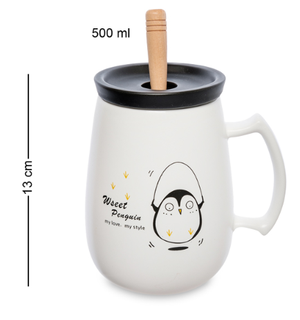 

Чашка с крышкой Пингвин 500 мл MUG-309/4