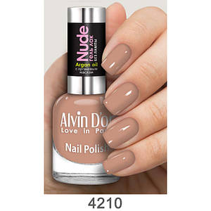 Лак для ногтей NUDE с Аргановым маслом "Alvin D'or" ADN-4210 ULTRA GEL