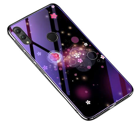 

TPU+Glass чехол Fantasy с глянцевыми торцами для Huawei Honor 8C, Пузырьки и цветы