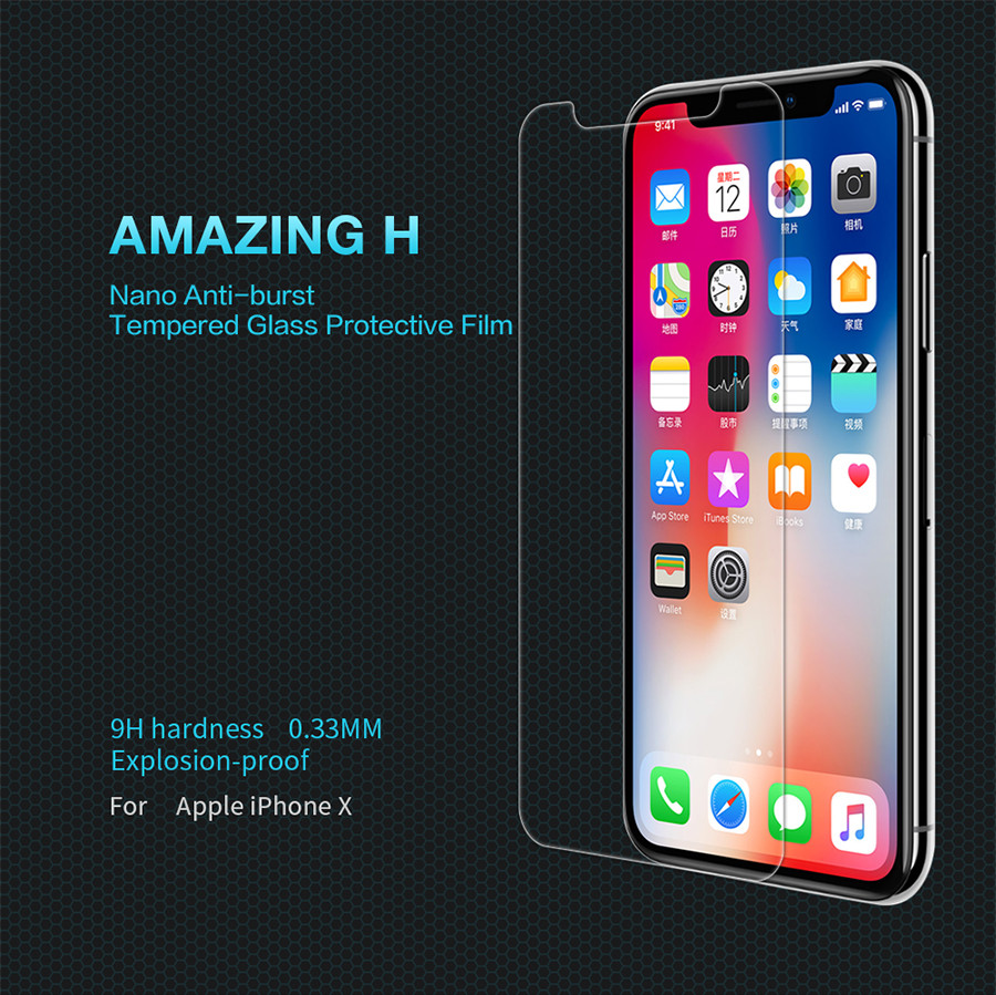 

Защитное стекло Nillkin (H) для Apple iPhone X / XS / 11 Pro, Прозрачное