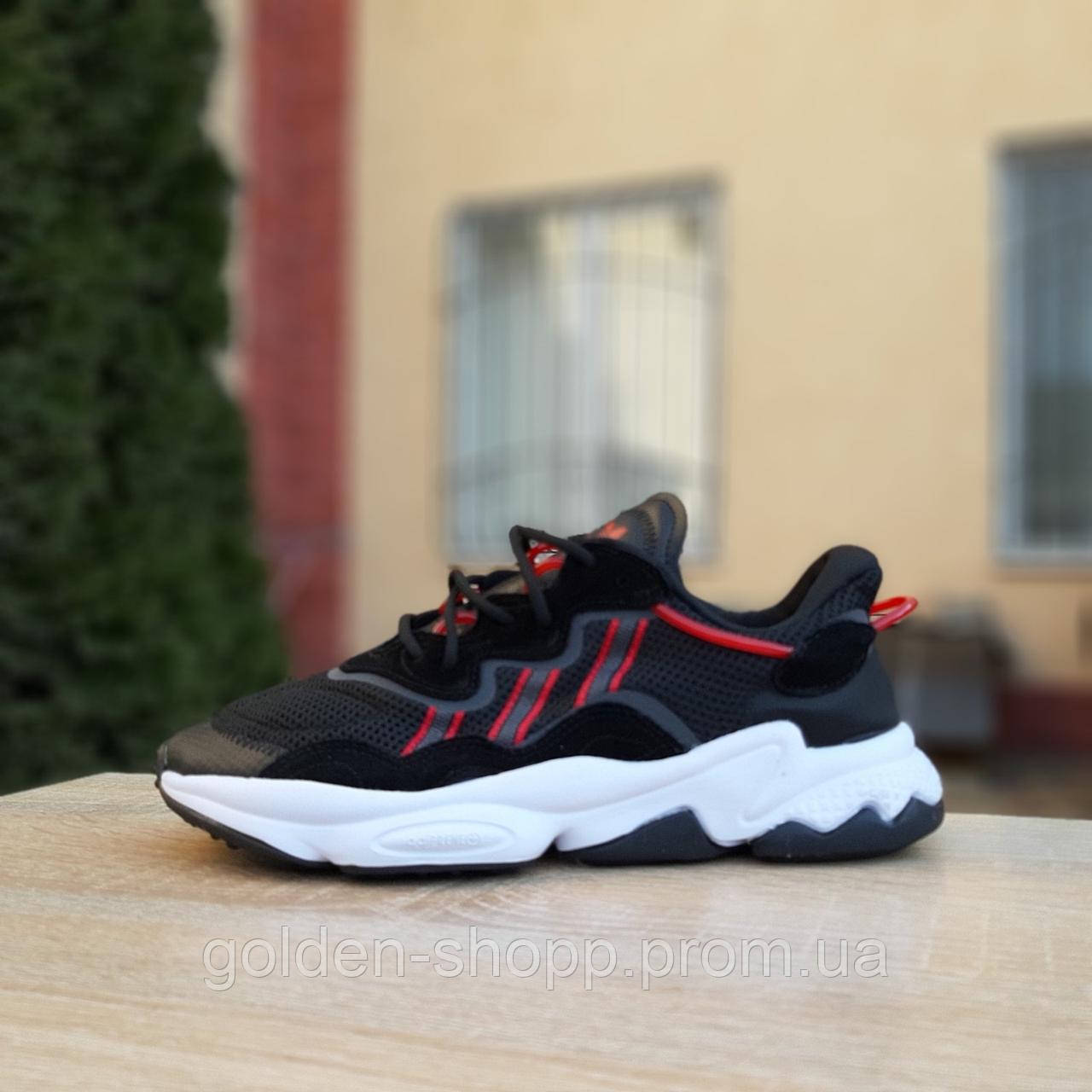 

Мужские кроссовки Adidas OZWEEGO TR чёрные с красным, Черный