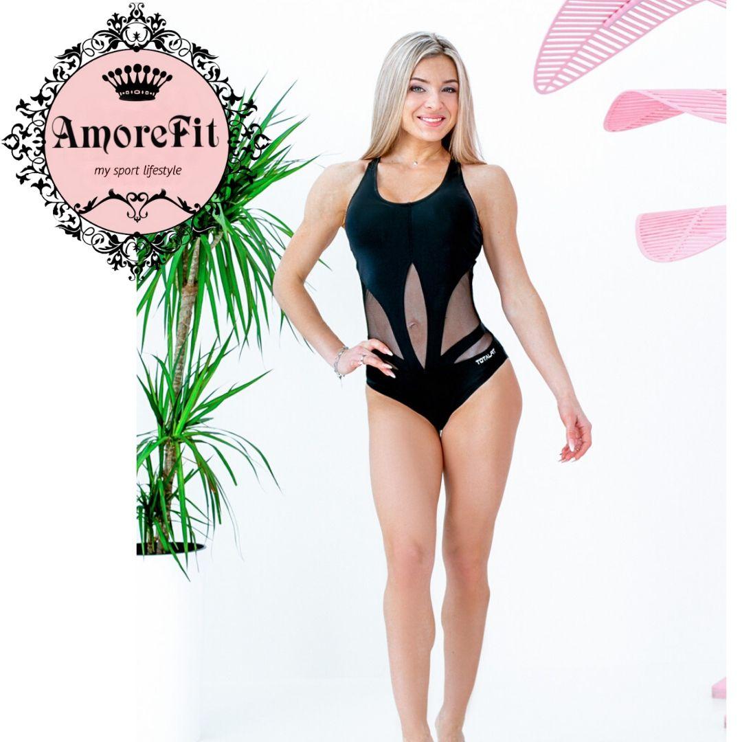 

Сдельный купальник Amorefit пуш-ап черный XS