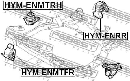 

Подушка двигателя правая Febest FE HYM-ENMTRH