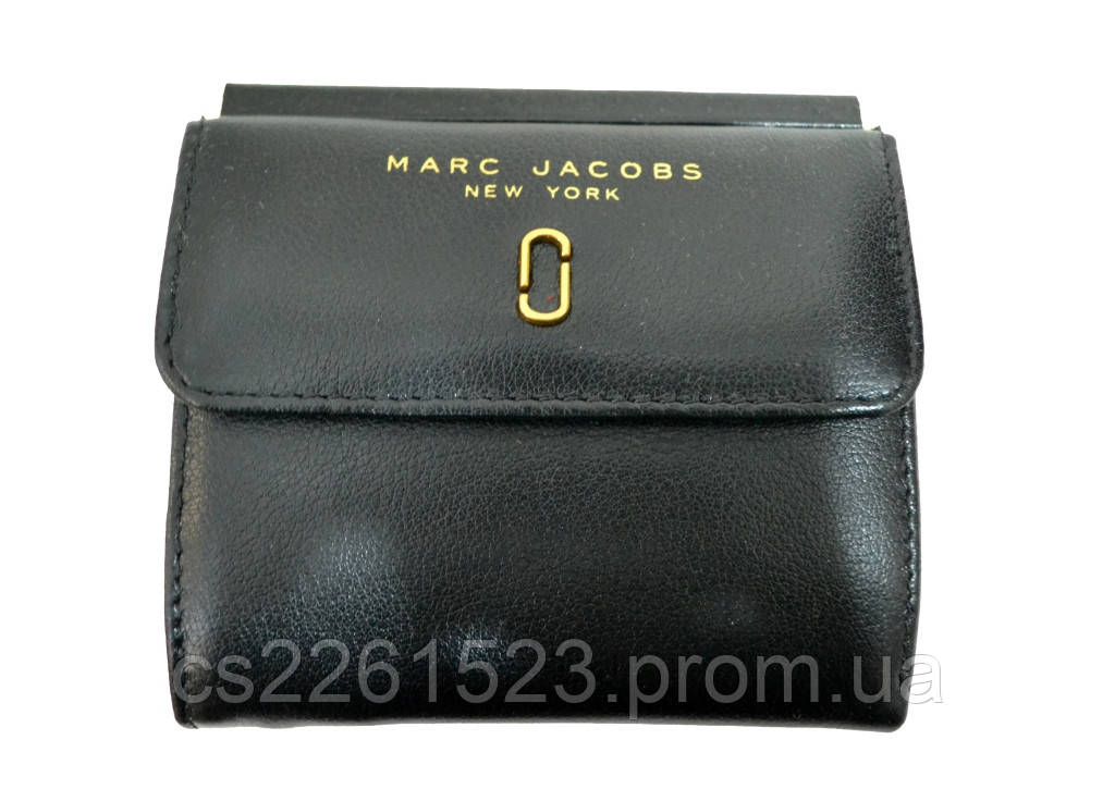 

Женский кошелек из натуральной кожи Marc Jacobs (10.5x11x2.5 см), Черный