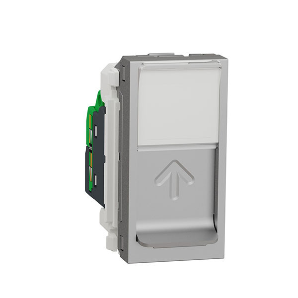 

Розетка компьютерная RJ45 кат. 5е UTP 1 модуль алюминий Unica New Schneider Electric