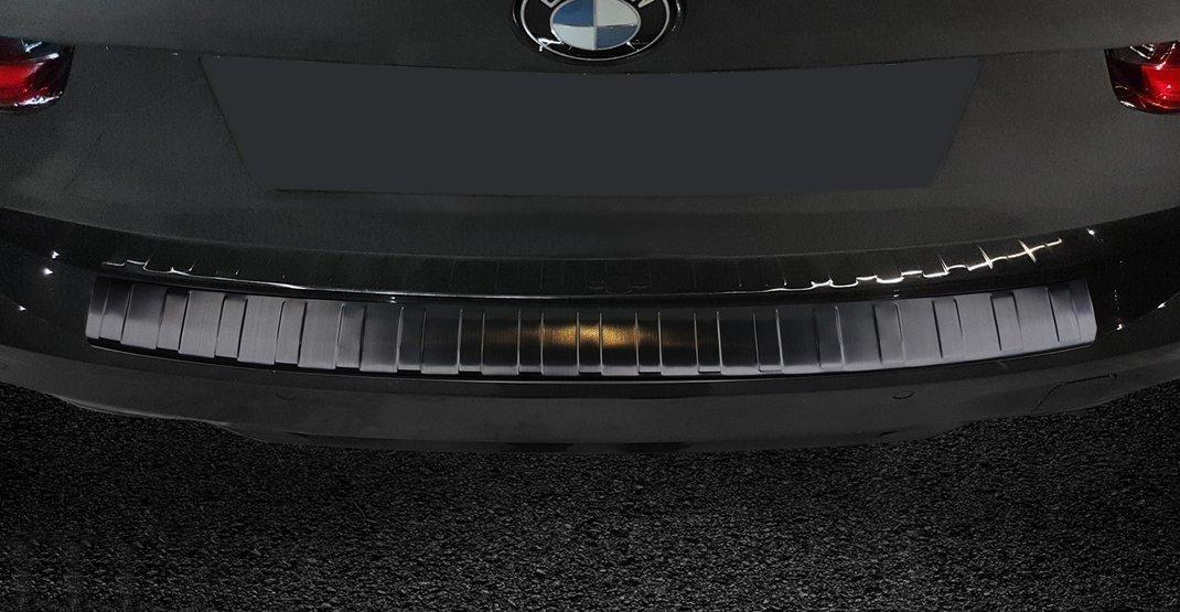 Захисна накладка на задній бампер для BMW 3-series G21 Combi 2018> /чорна нерж.сталь/, фото 3