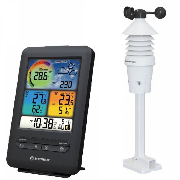 

Метеостанция Bresser WIFI Colour 3-in-1 Wind Sensor Black