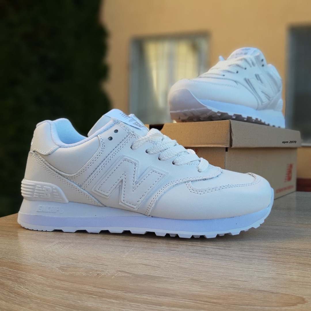 

Женские кроссовки New Balance 574 белые, Нью Баланс 574, кожаные, код OD-2970 41, Белый