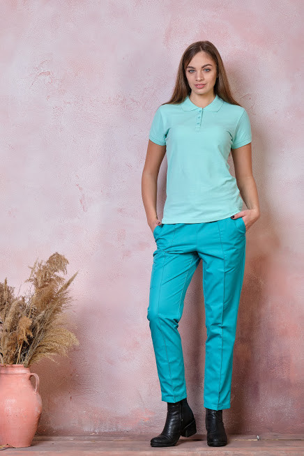 Женские брюки для персонала цвет бирюзовый