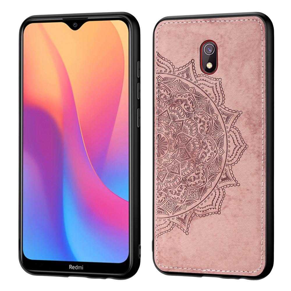 

TPU+Textile чехол Mandala с 3D тиснением для Xiaomi Redmi 8a, Розовый