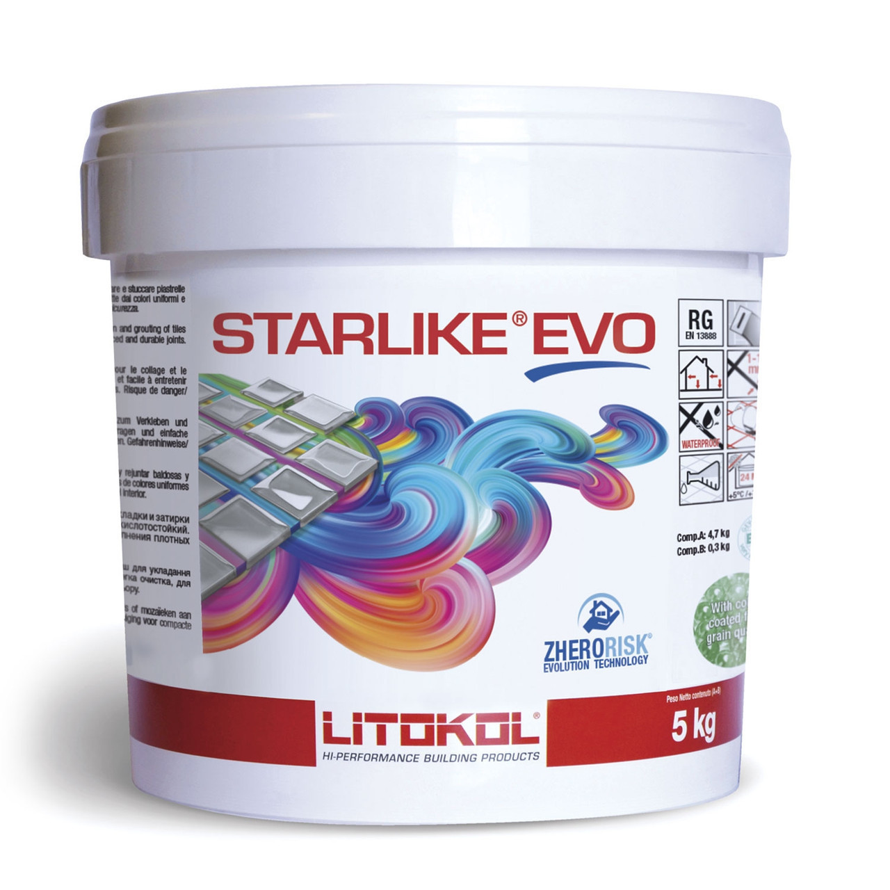 

Затирка эпоксидная Litokol Starlike EVO 430, 5 кг для швов плитки, мозаики (glam collection)