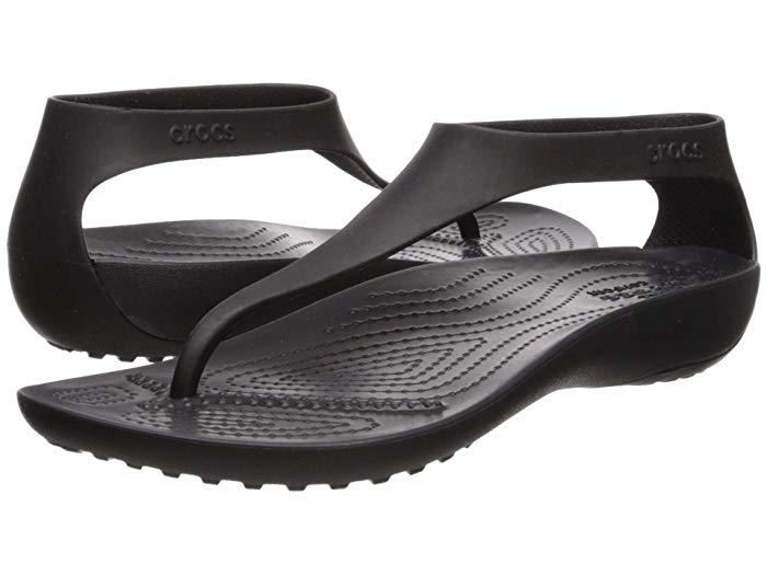 

Сандалии Crocs Serena Flip, W7, W8, Черный