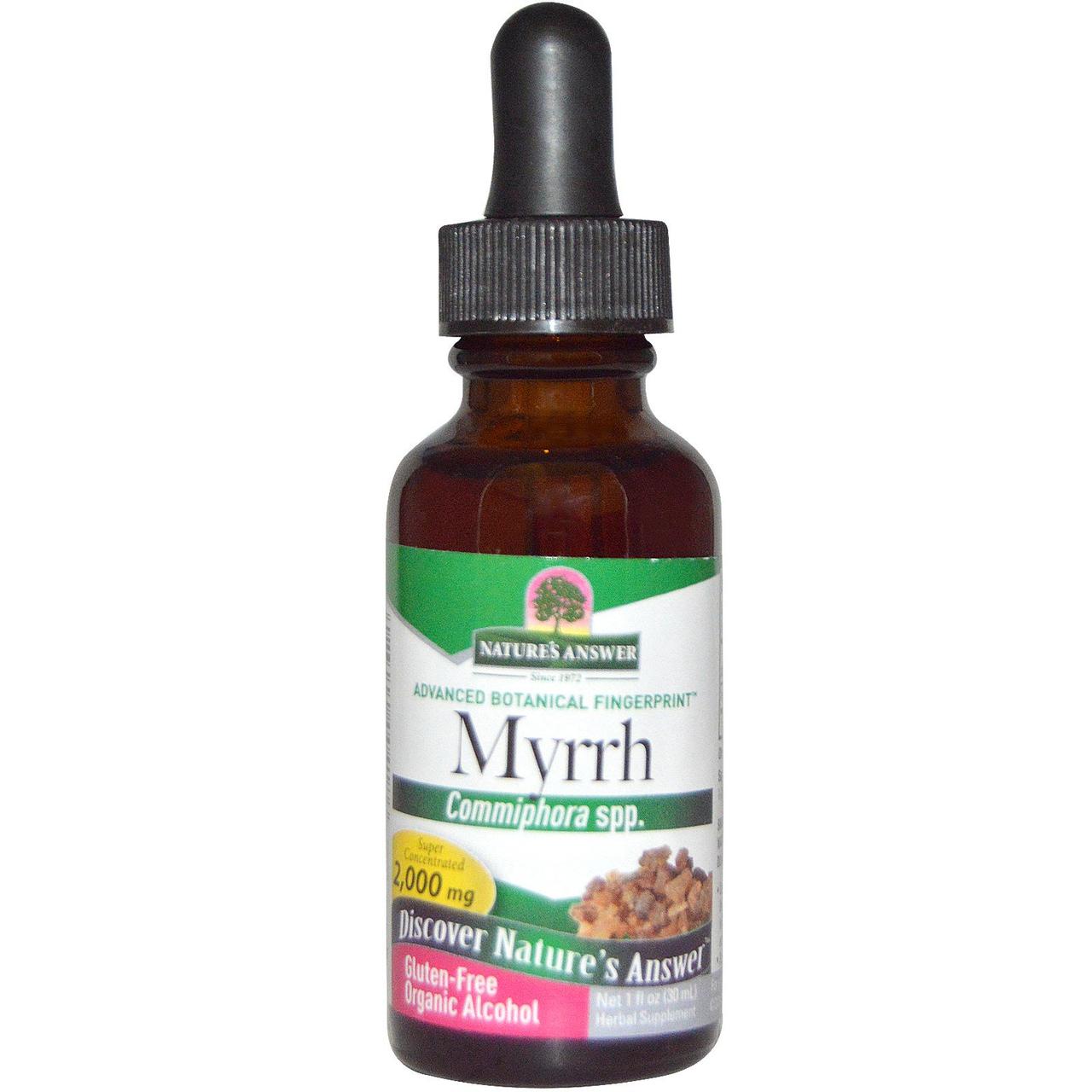 

Мирра Nature's Answer "Myrrh" спиртовой экстракт, 2000 мг (30 мл)