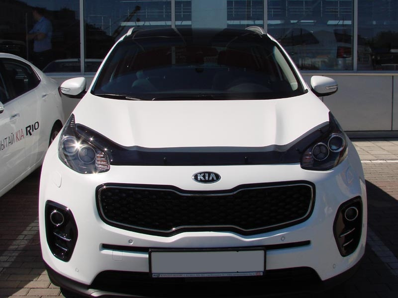 

Дефлектор капота (мухобойка) KIA Sportage 2016-