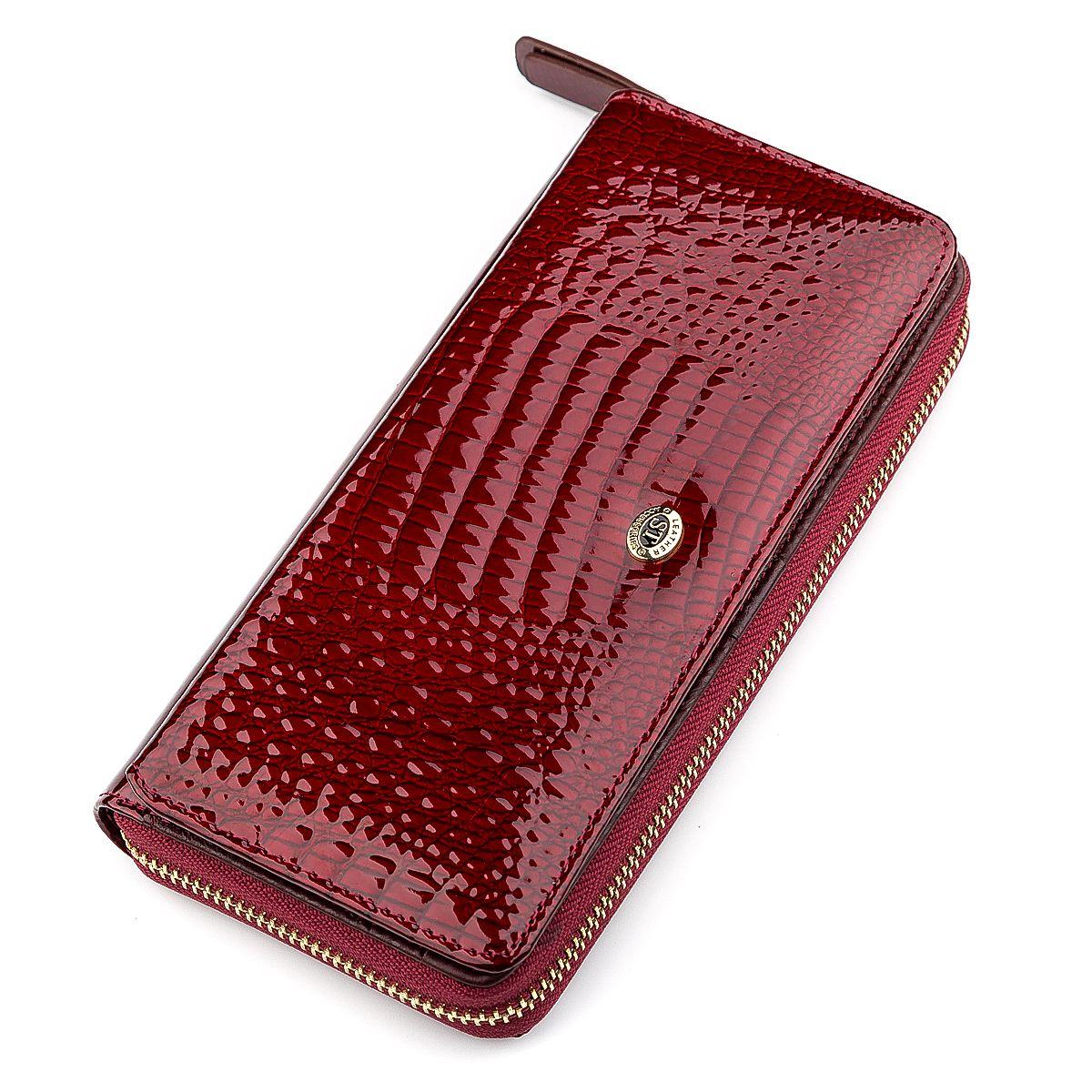 

Кошелек женский ST Leather 18434 (S7001A) на молнии Бордовый