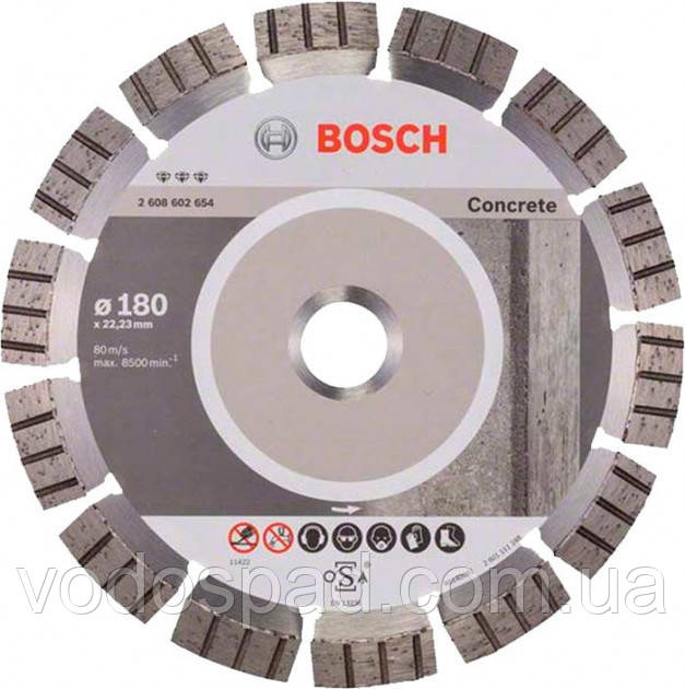 

Алмазный круг Bosch Best for Concrete, 180×22,23×2,4 мм (2608602654)