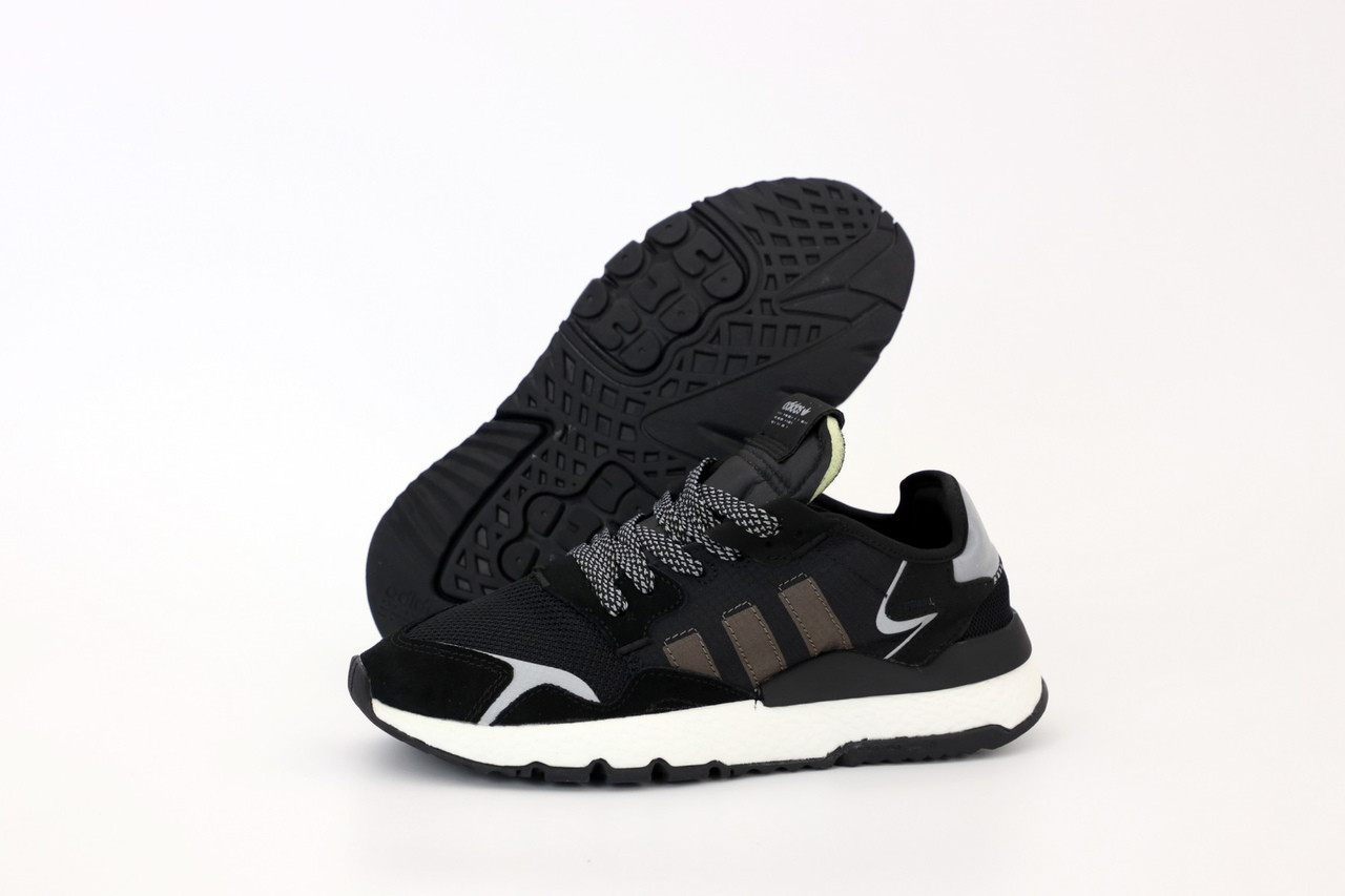 

Мужские кроссовки Adidas Nite Jogger черные, Адидас Найт Джоггер, код KD-12066 45