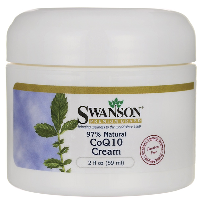 

Коэнзим Q10 Крем, CoQ10 Cream, 97% Natural, Swanson, 2 fl oz (59 мл) Cream