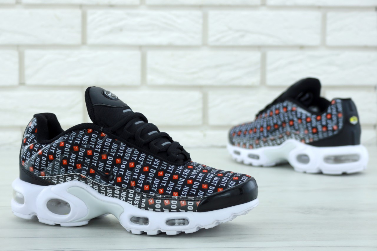 

Мужские кроссовки Nike Air Max Plus TN White/Black Just do it 44, Черный