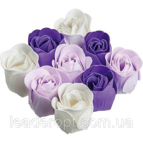 Оптом - Подарочный набор цветочного мыла Rose Garden из 9 роз для девушек и женщин в коробке с бантиком
