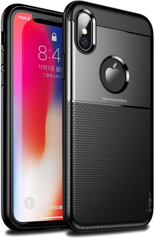 

Чехол-накладка Ipaky Shield Series/Elegant Grid Design TPU Hybrid Case Apple iPhone X Black, Черный