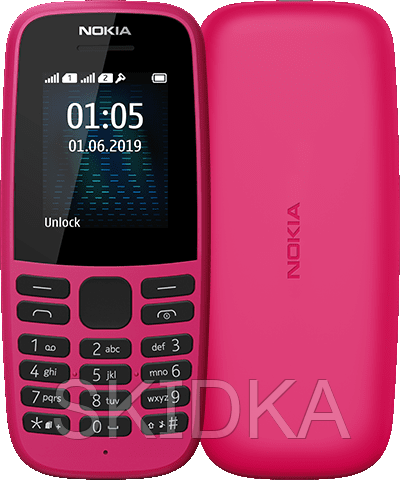 

Мобильный телефон Nokia 105 TA-1203 Single Sim 2019 Pink, Розовый