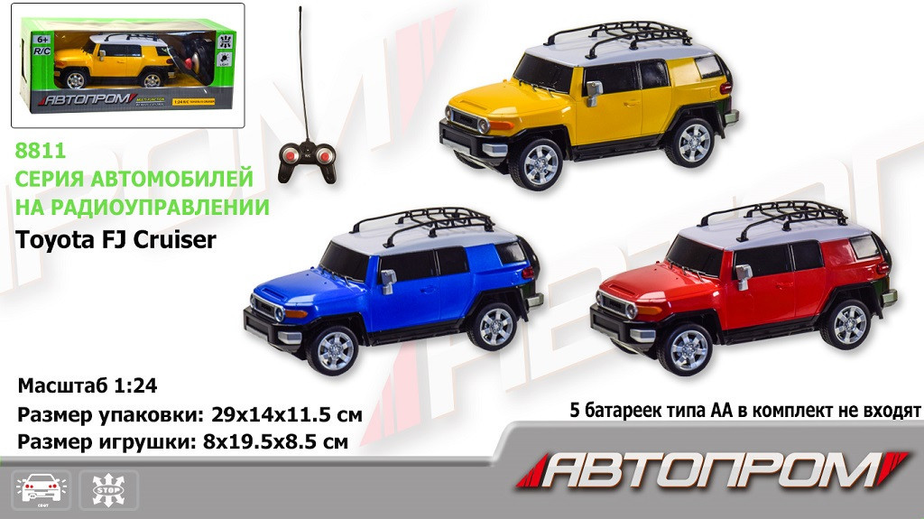 

Машина на р/у "АВТОПРОМ", "1:24 R/C TOYOTA FJ CRUISER", 8811