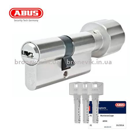 

Цилиндр Abus Bravus compact 1000 80 (30x50Т) ключ-поворотник матовый хром 5